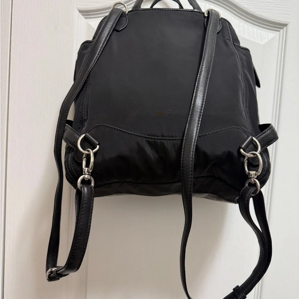 Black and Brown Men’s Convertible Backpack - Croc-Accent Nylon